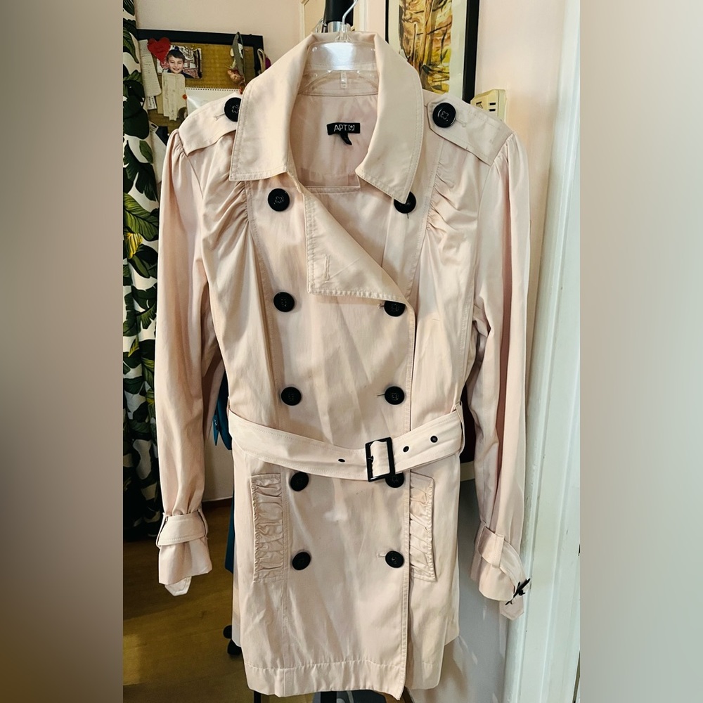 Water, resistant, trenchcoat in light pink
